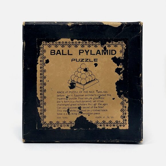 Vintage Ball Pyramid Puzzle With Original Box - Picture 3 of 3